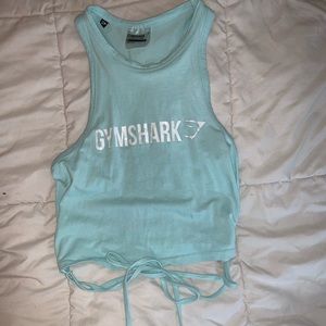 (SOLD)Gymshark Tie Crop Top (Teal)